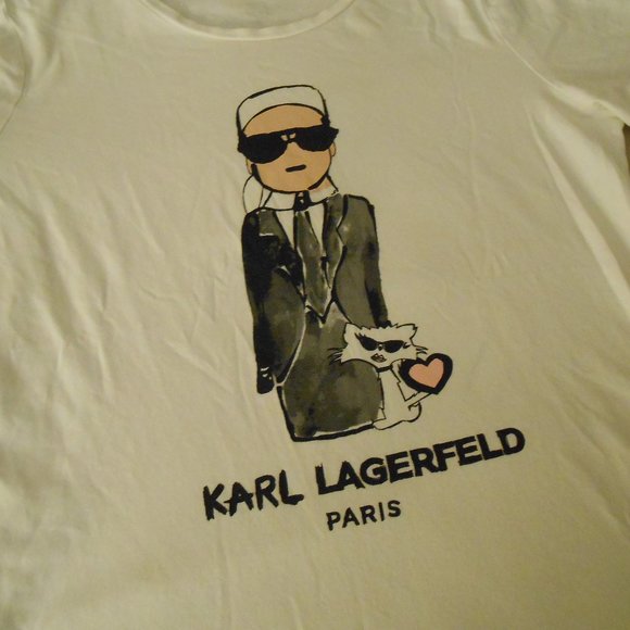 Karl Lagerfeld Tee (Bust 18-1/2") - Picture 2 of 5